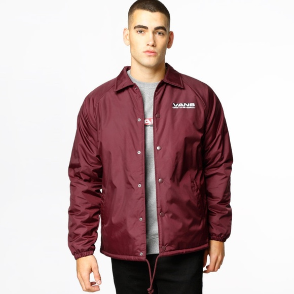 burgundy coach jacket